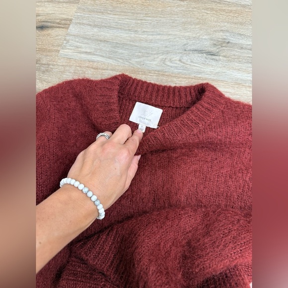 Cinq a Sept Womens Causal Fluffy Knits Sweater Cozy Red Crop Small Designer - Picture 7 of 9